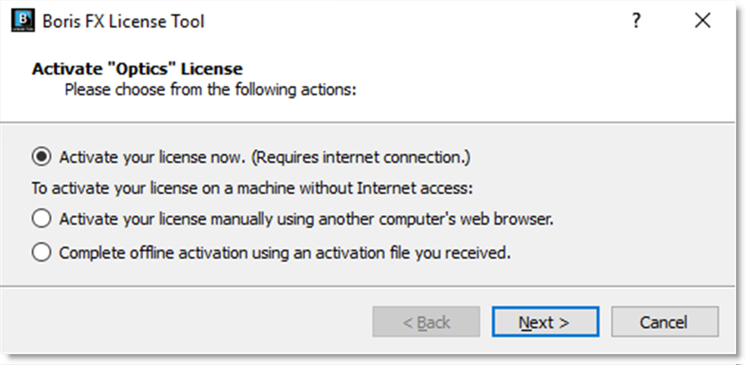 Optics Licensing FAQ Boris FX